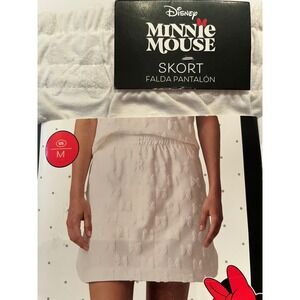 Disney Minnie Mouse Embossed Terry Cloth Skirt White Size Medium 8-10